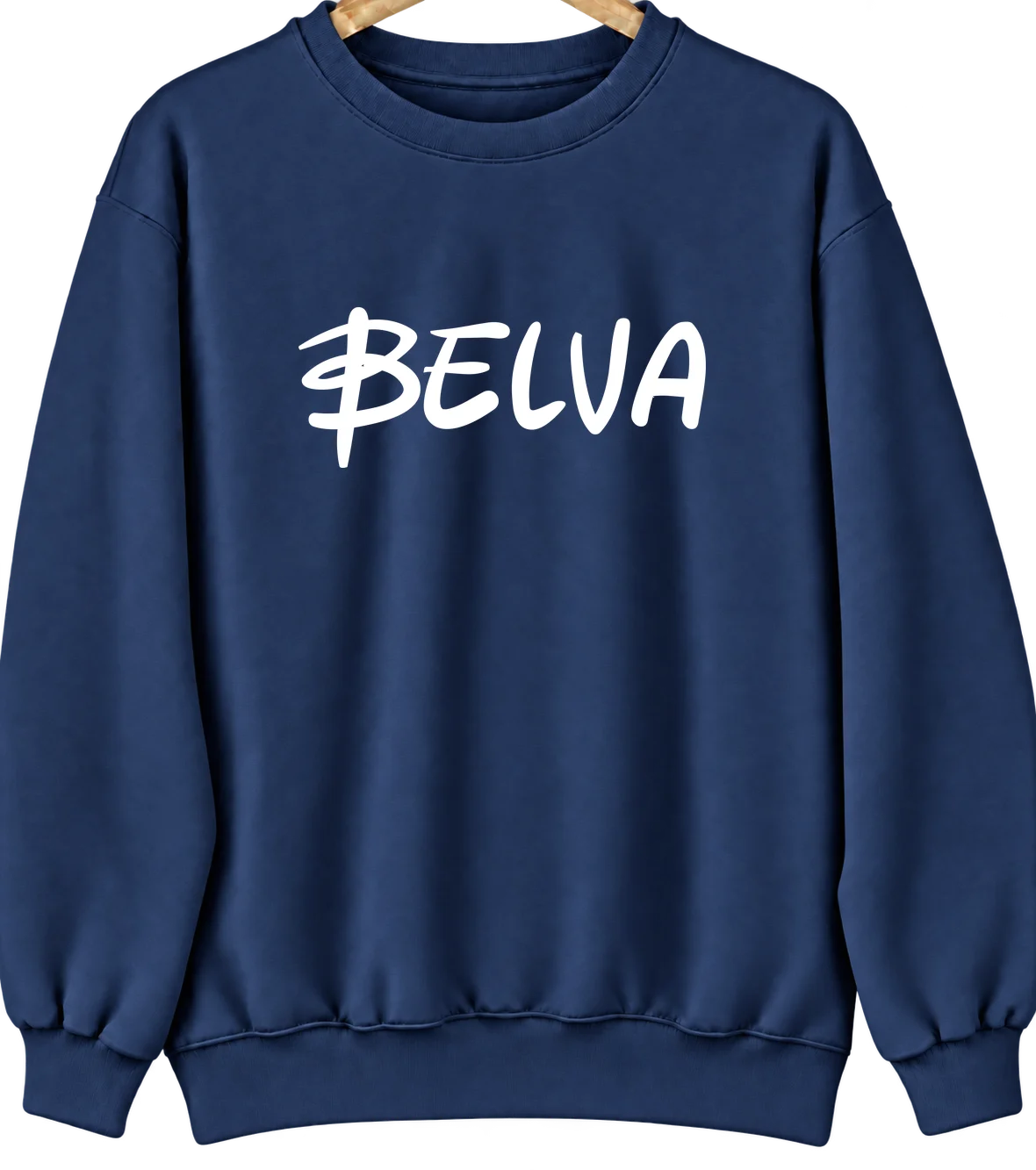 Belva, West Virginia Hometown Crewneck — Navy