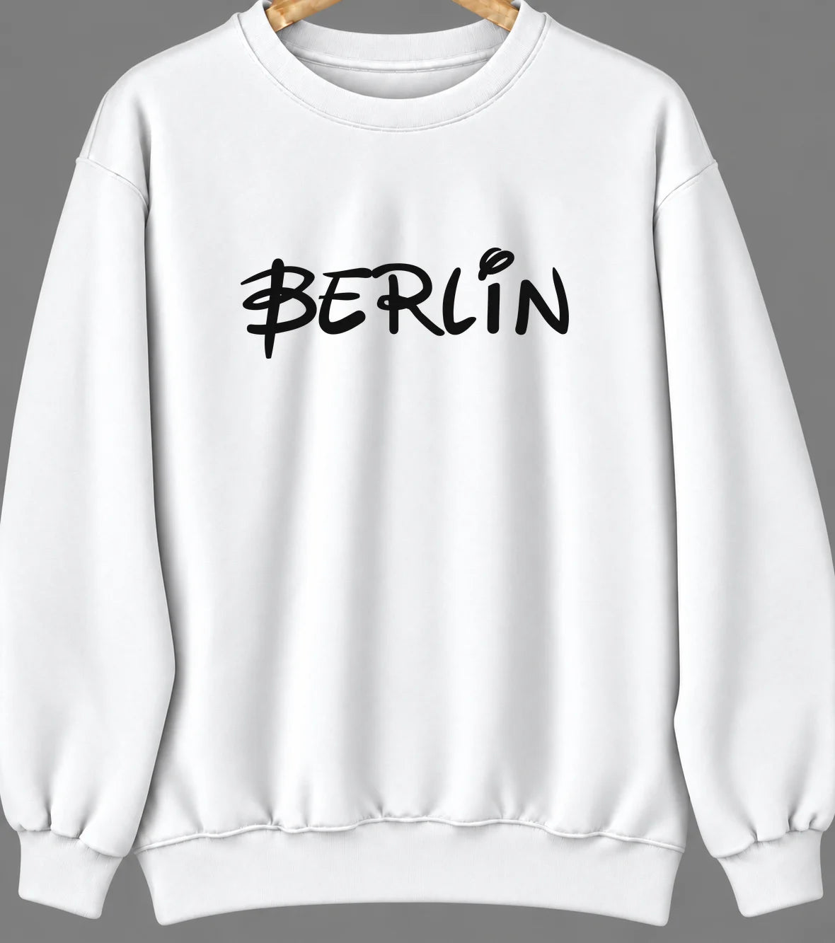 Berlin, New Jersey Hometown Crewneck — White