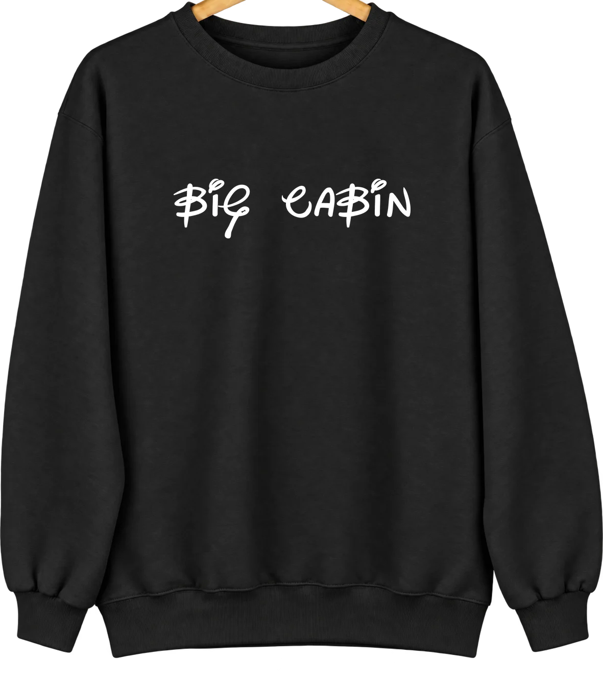 Big Cabin, Oklahoma Hometown Crewneck — Black