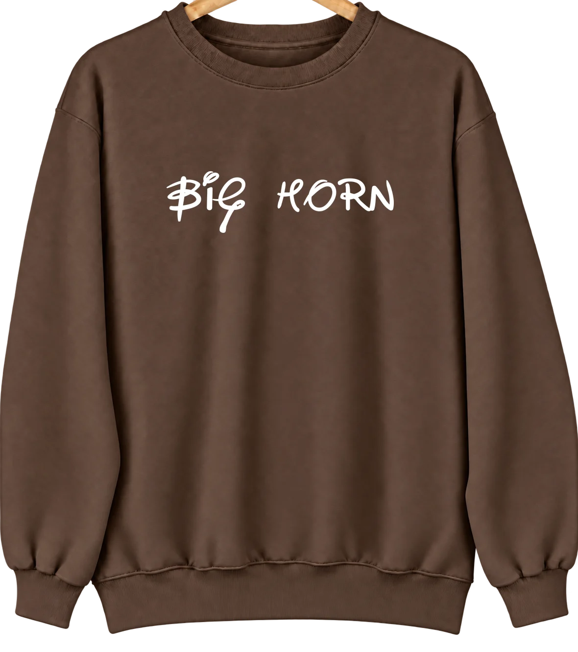 Big Horn, Wyoming Hometown Crewneck — Brown