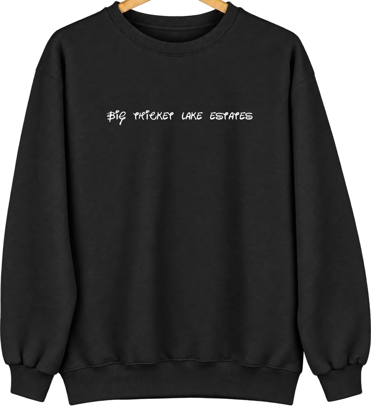 Big Thicket Lake Estates, Texas Hometown Crewneck — Black