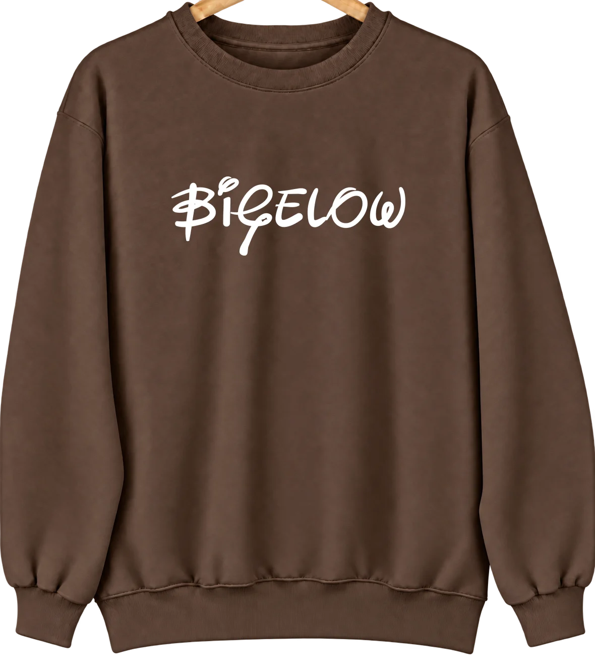 Bigelow, Arkansas Hometown Crewneck — Brown