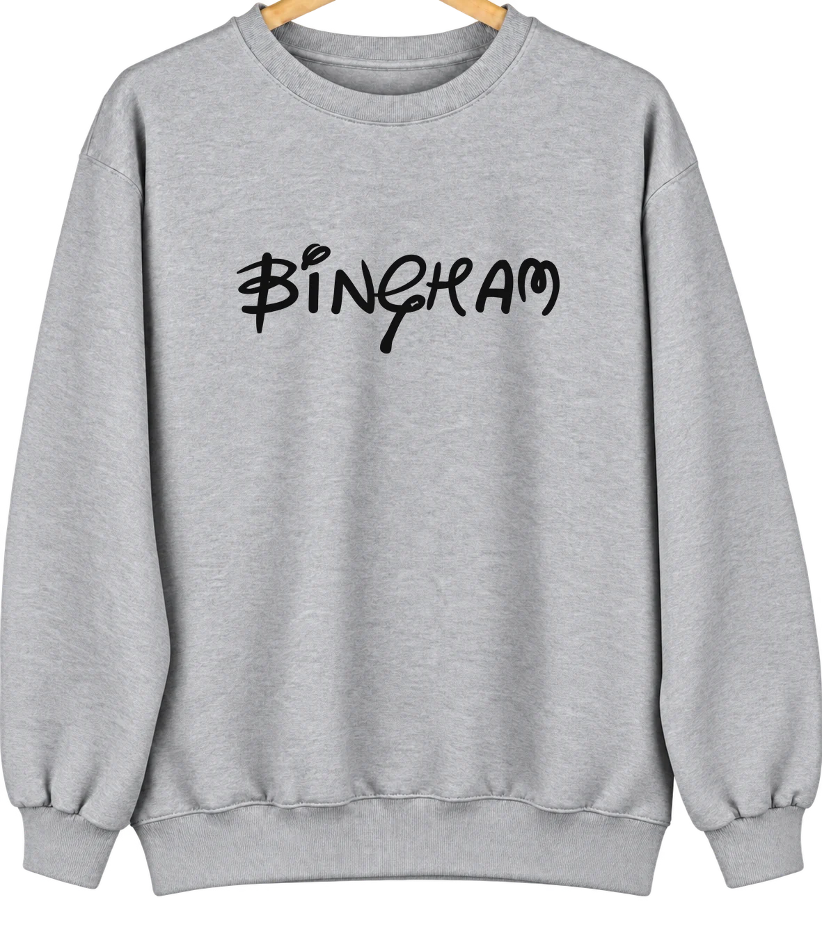 Bingham, Illinois Hometown Crewneck — Sport Grey