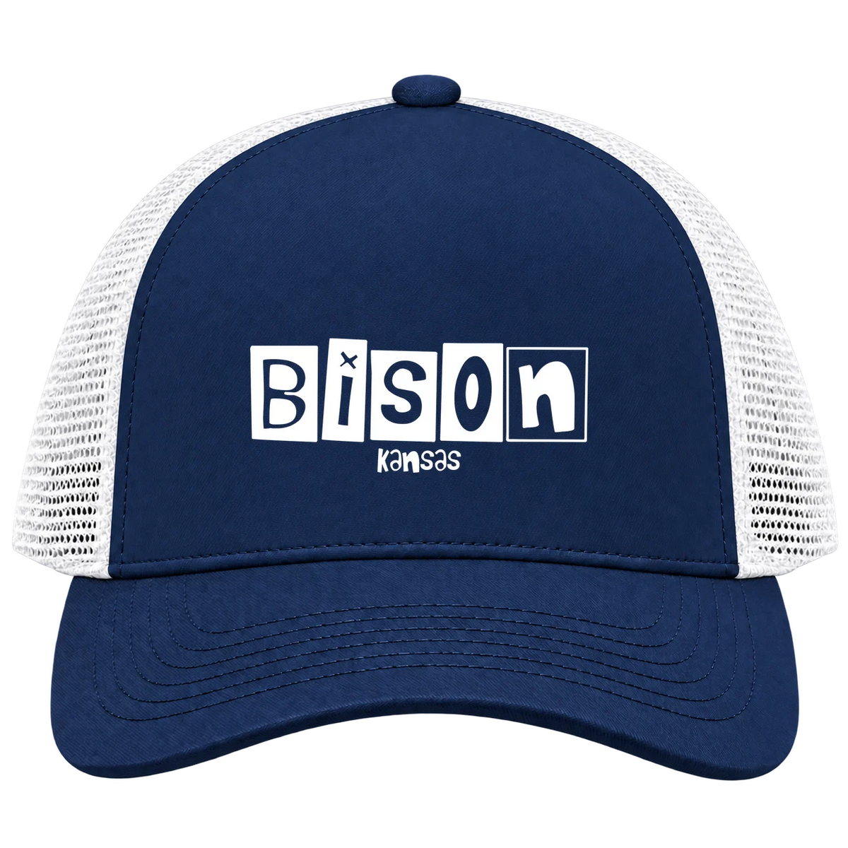 Bison, Kansas Hometown Trucker Cap