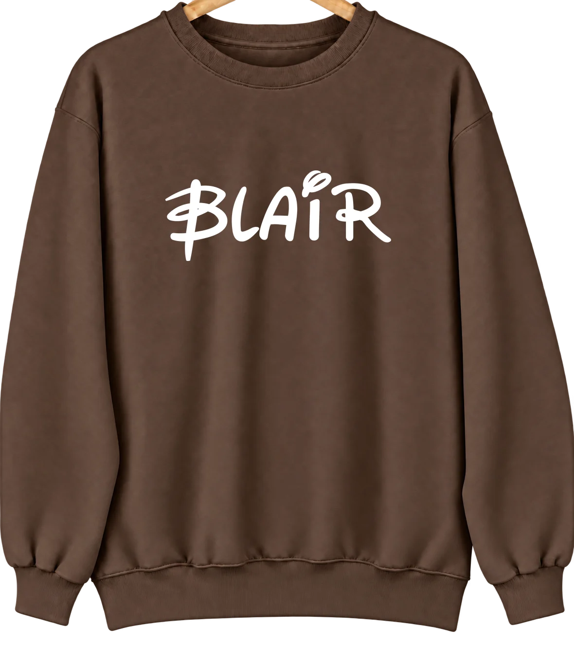 Blair, Oklahoma Hometown Crewneck — Brown