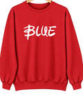 Blue, Oklahoma Hometown Crewneck — Red