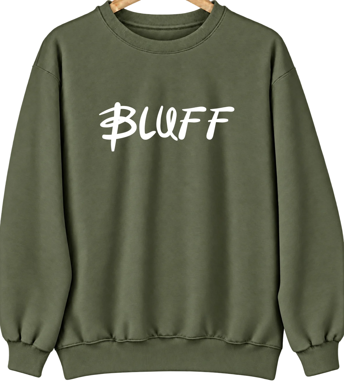Bluff, Utah Hometown Crewneck — Military Green