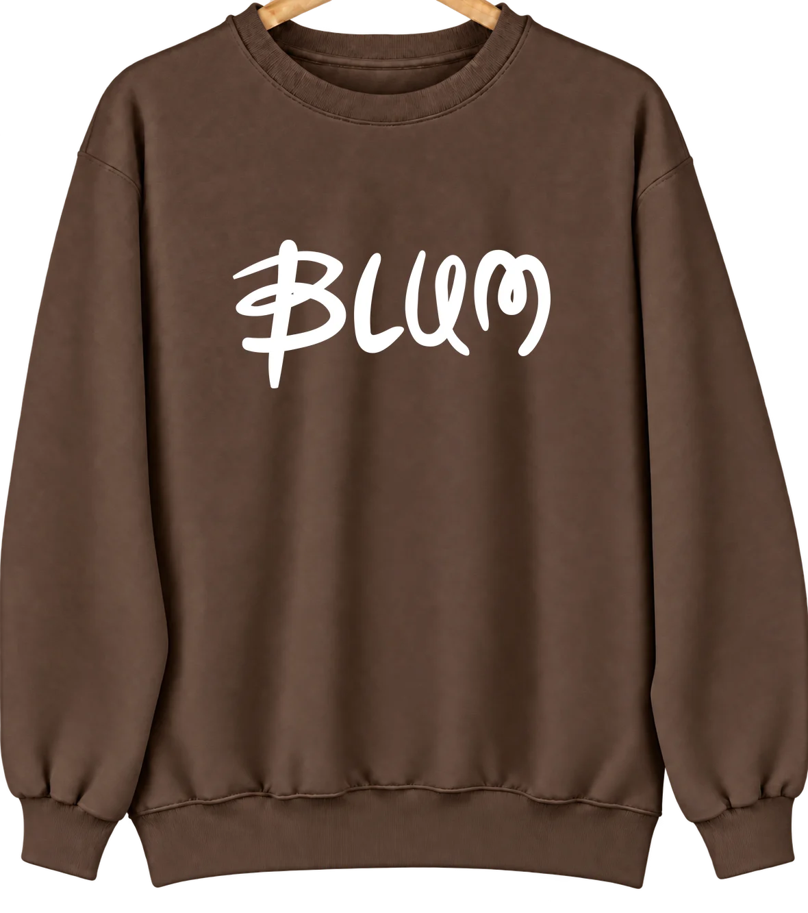 Blum, Texas Hometown Crewneck — Brown