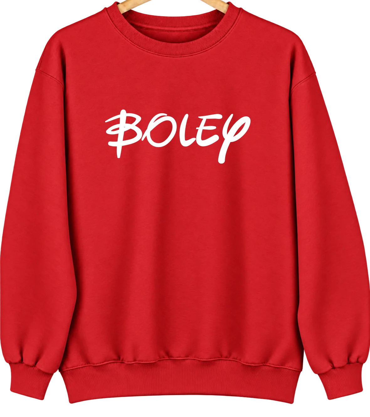 Boley, Oklahoma Hometown Crewneck — Red