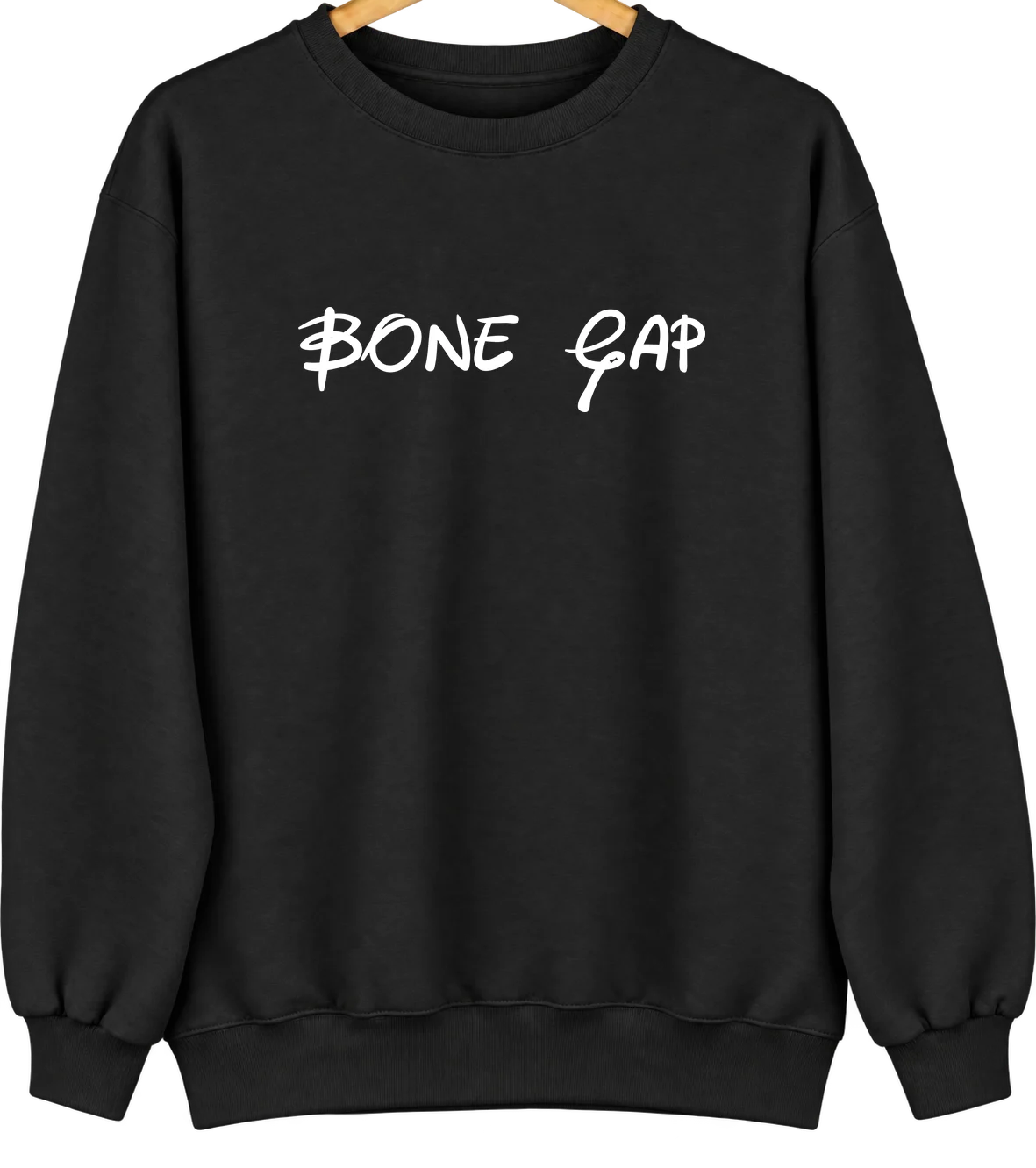 Bone Gap, Illinois Hometown Crewneck — Black