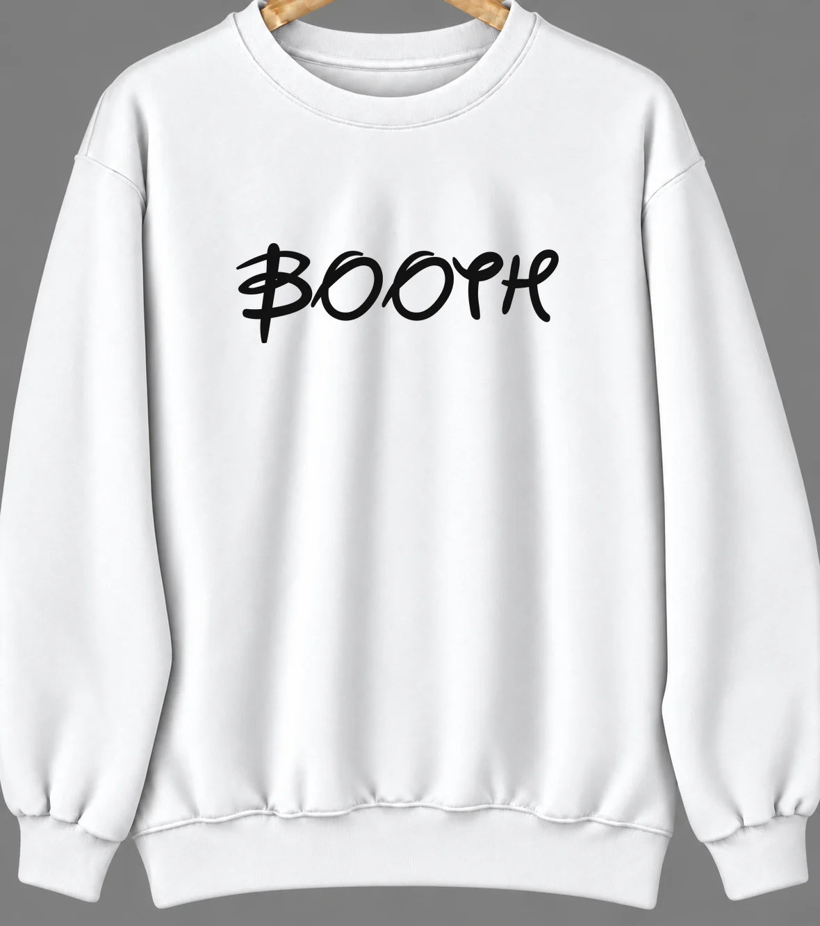 Booth, West Virginia Hometown Crewneck — White