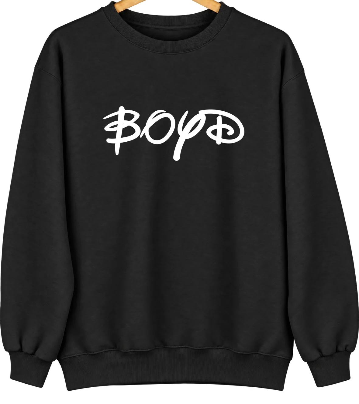Boyd, Montana Hometown Crewneck — Black