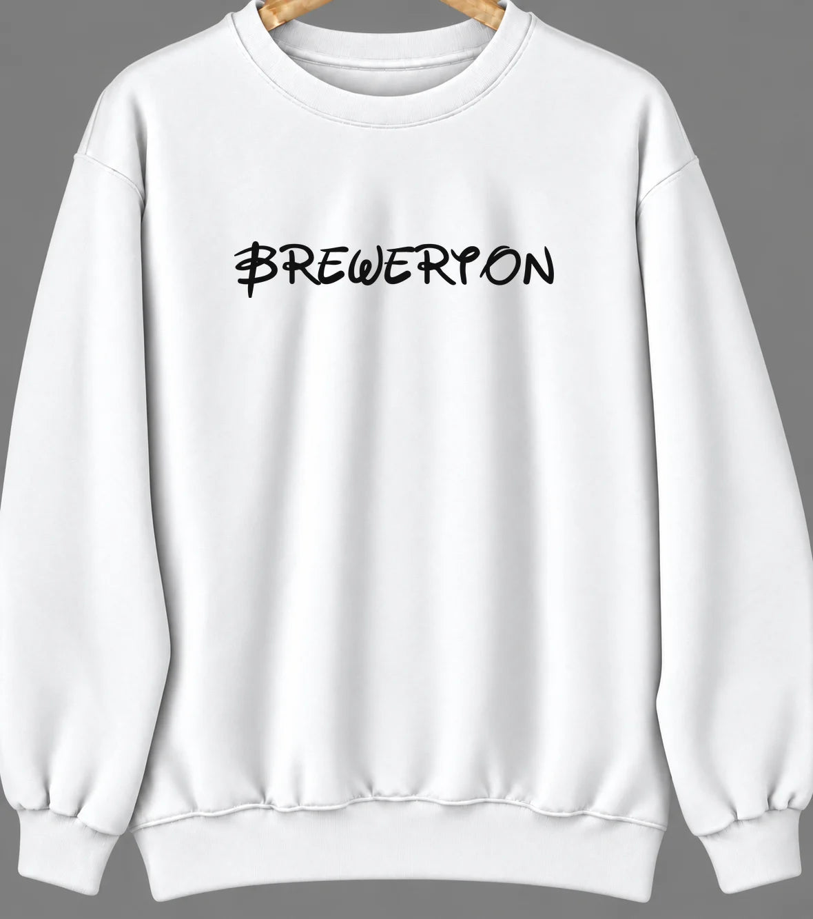 Brewerton, New York Hometown Crewneck — White
