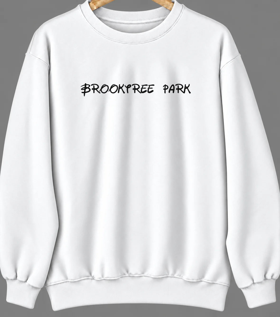 Brooktree Park, North Dakota Hometown Crewneck — White