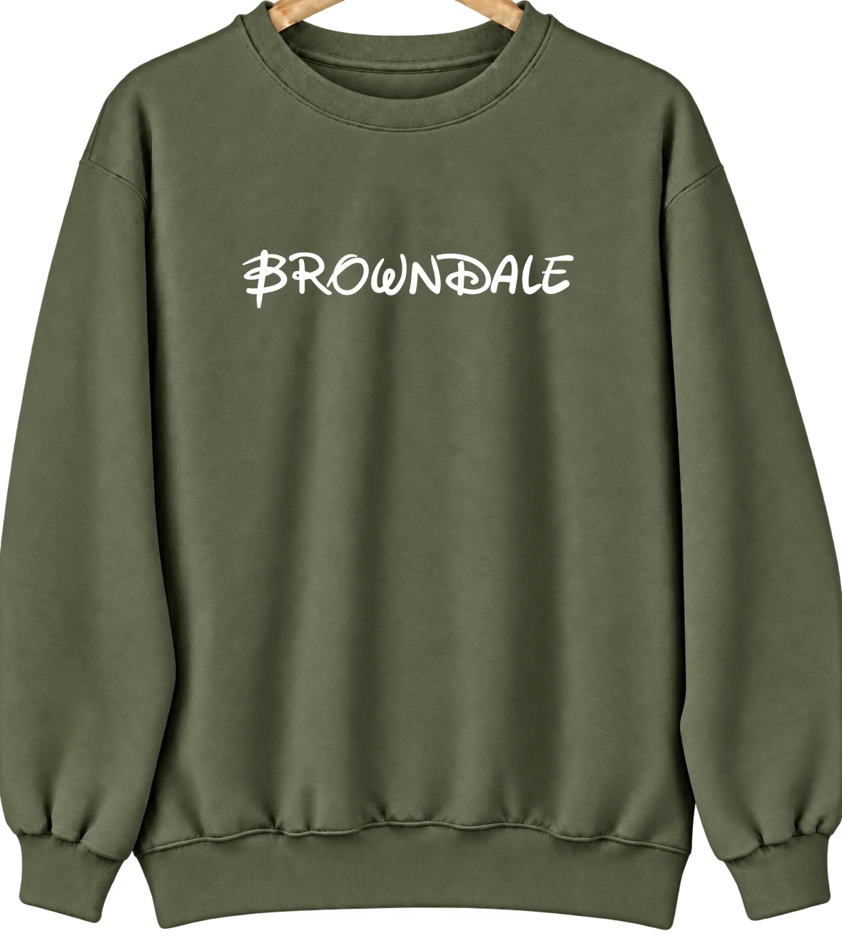 Browndale, Pennsylvania Hometown Crewneck — Military Green