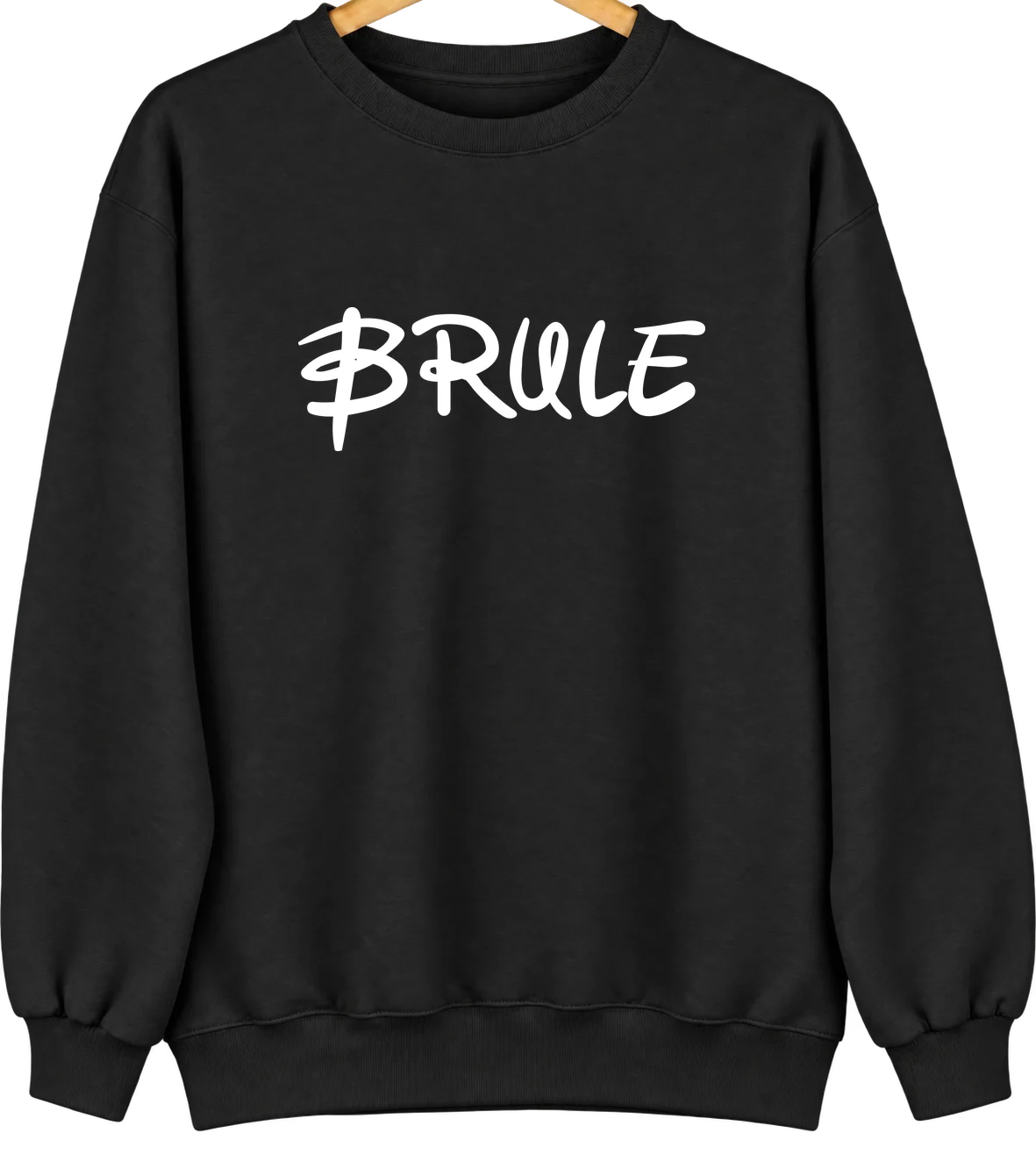 Brule, Wisconsin Hometown Crewneck — Black