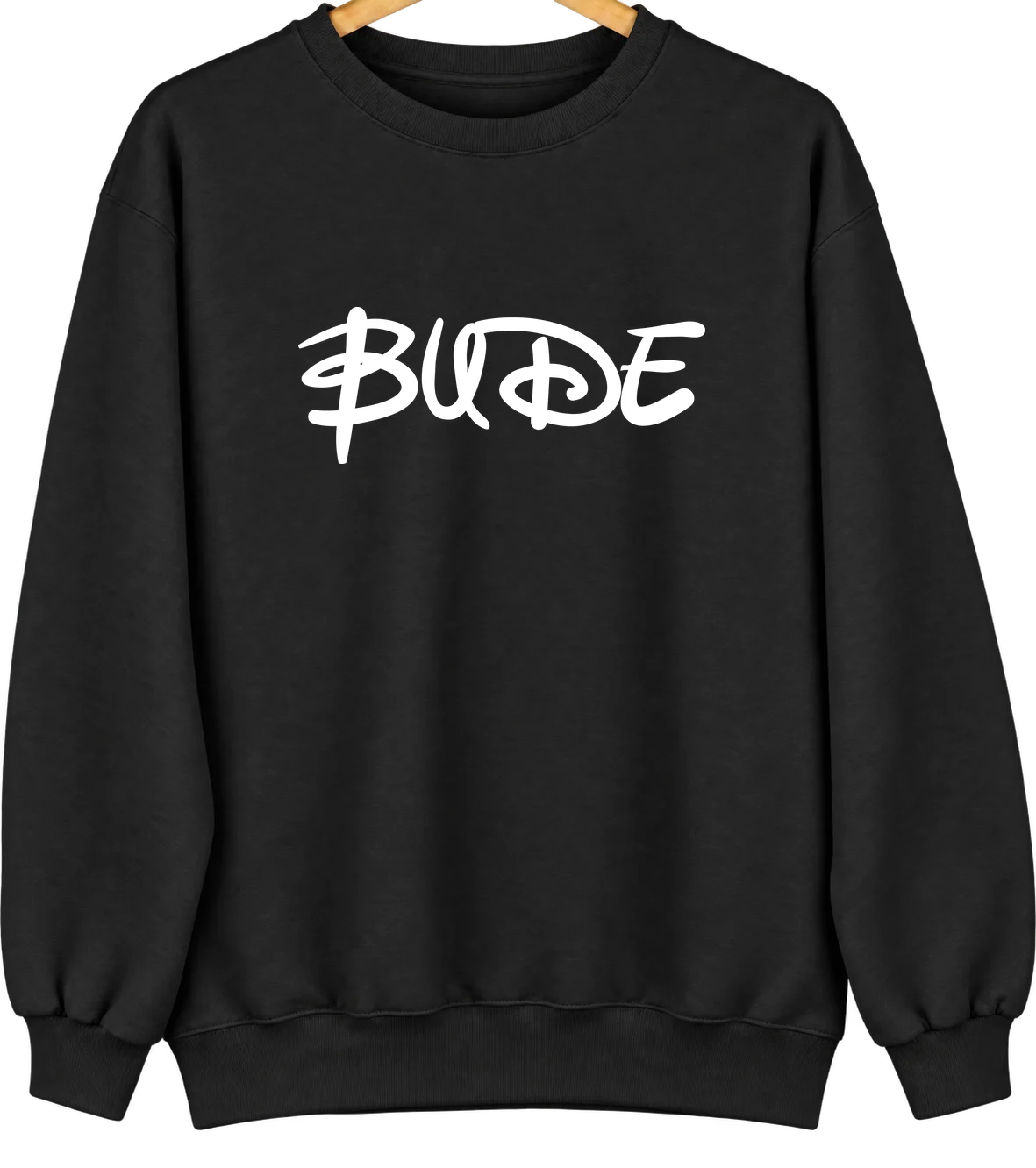 Bude, Mississippi Hometown Crewneck — Black