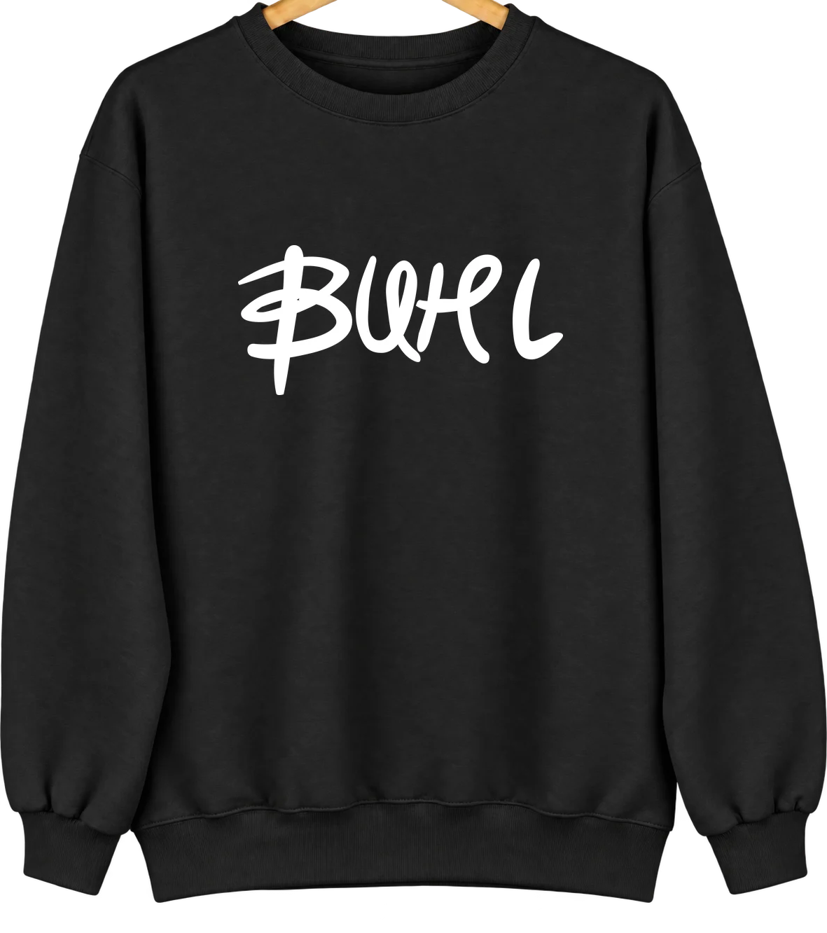 Buhl, Idaho Hometown Crewneck — Black