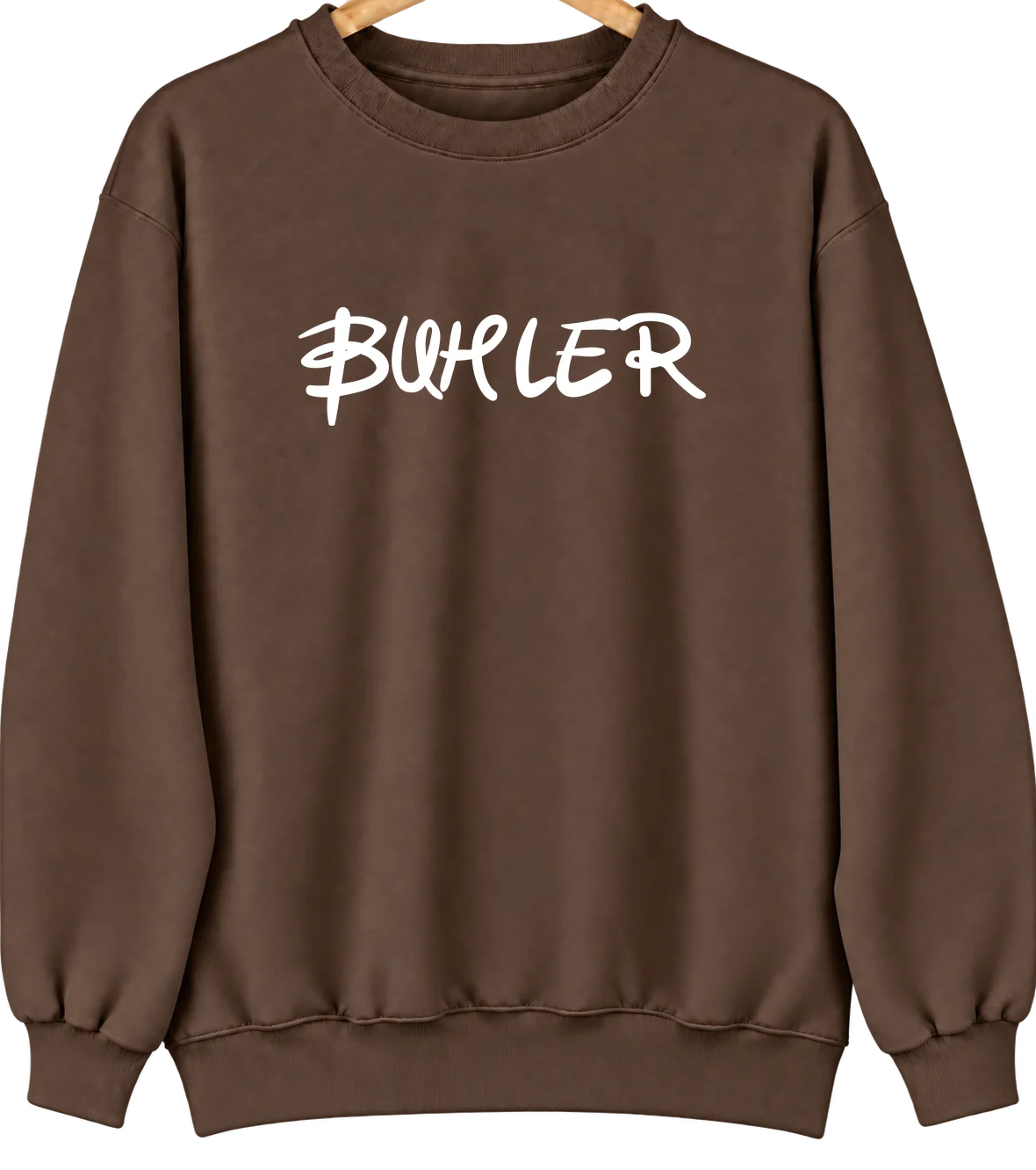 Buhler, Kansas Hometown Crewneck — Brown