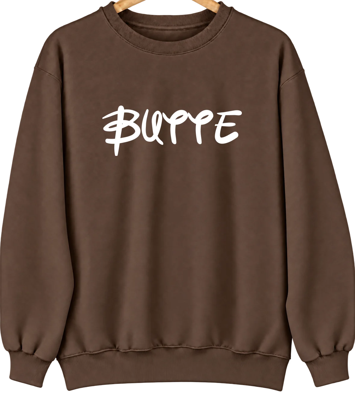 Butte, North Dakota Hometown Crewneck — Brown