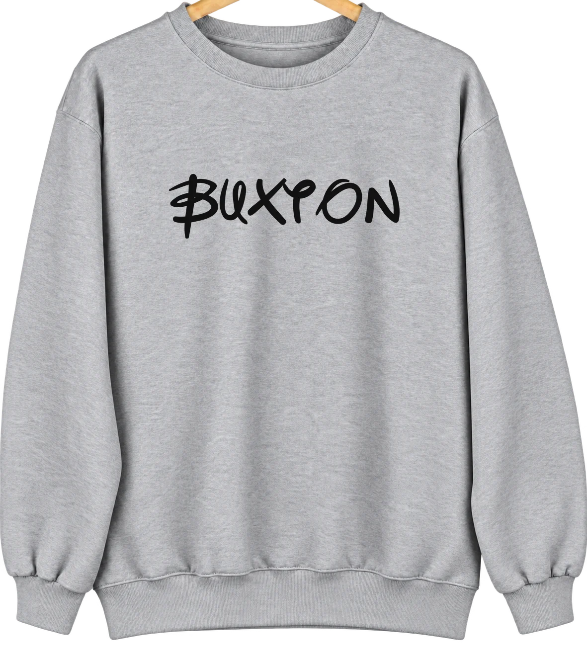 Buxton, North Dakota Hometown Crewneck — Sport Grey