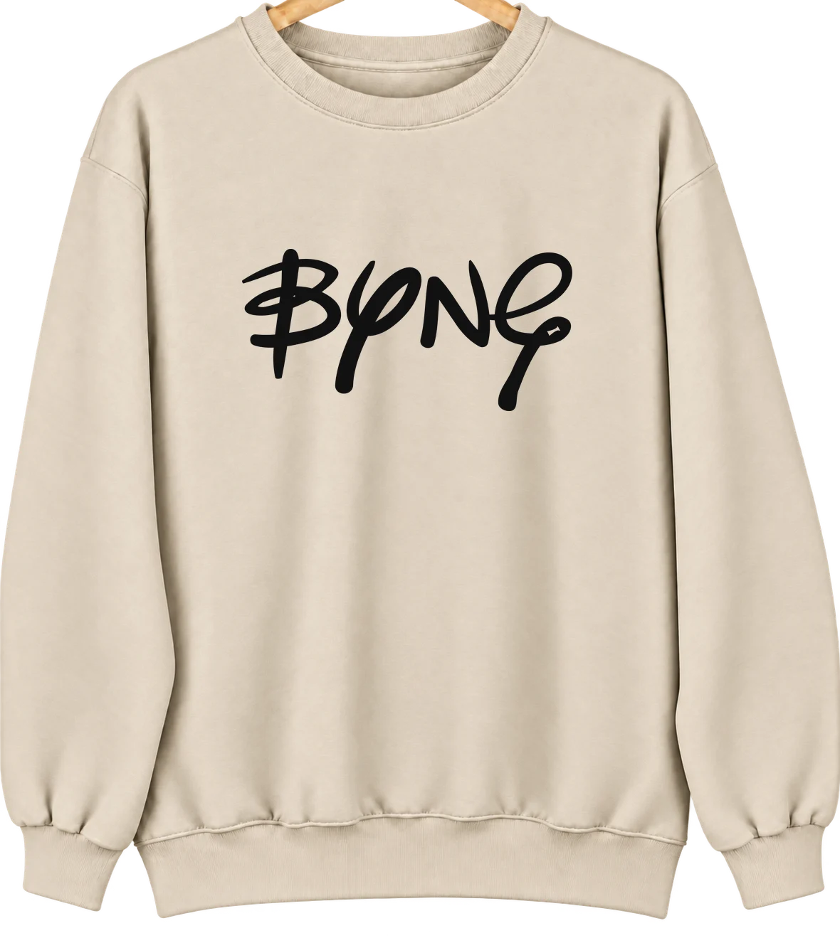 Byng, Oklahoma Hometown Crewneck — Sand