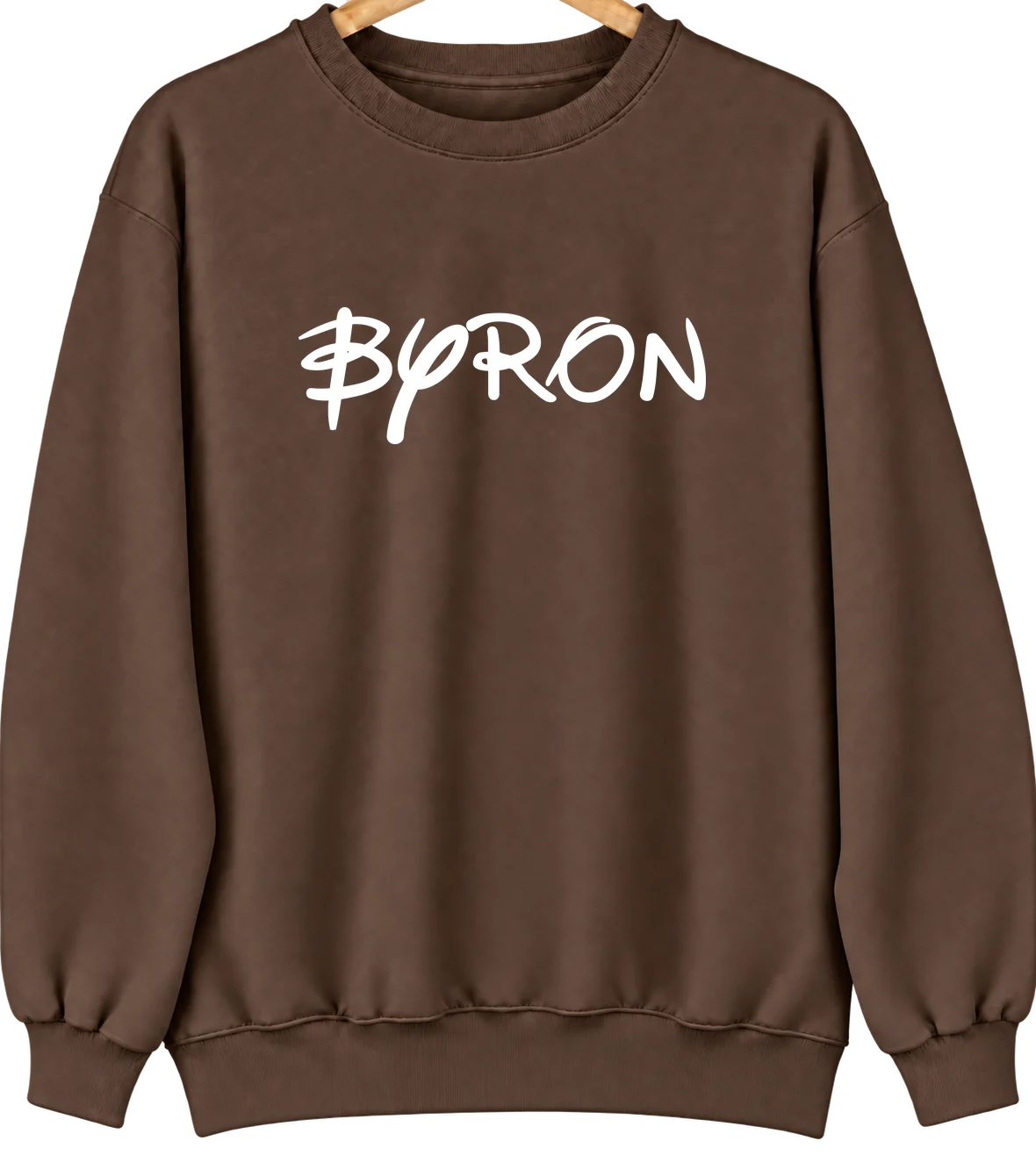 Byron, Illinois Hometown Crewneck — Brown