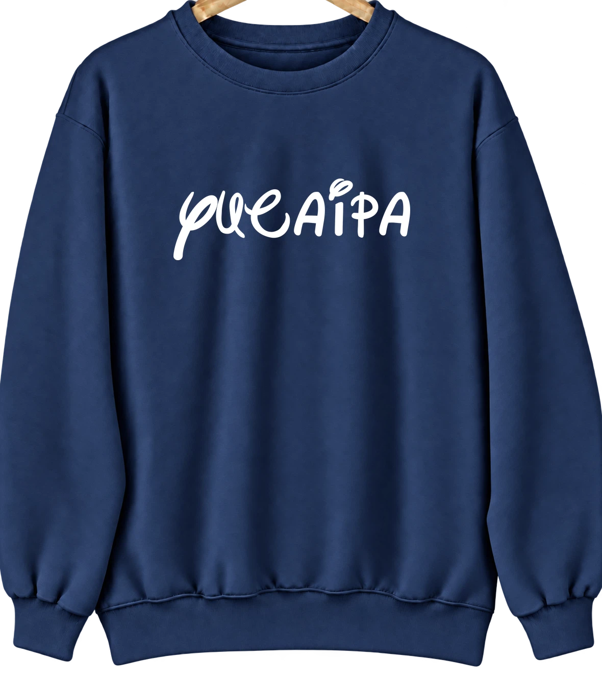 Yucaipa, California Hometown Crewneck — Navy