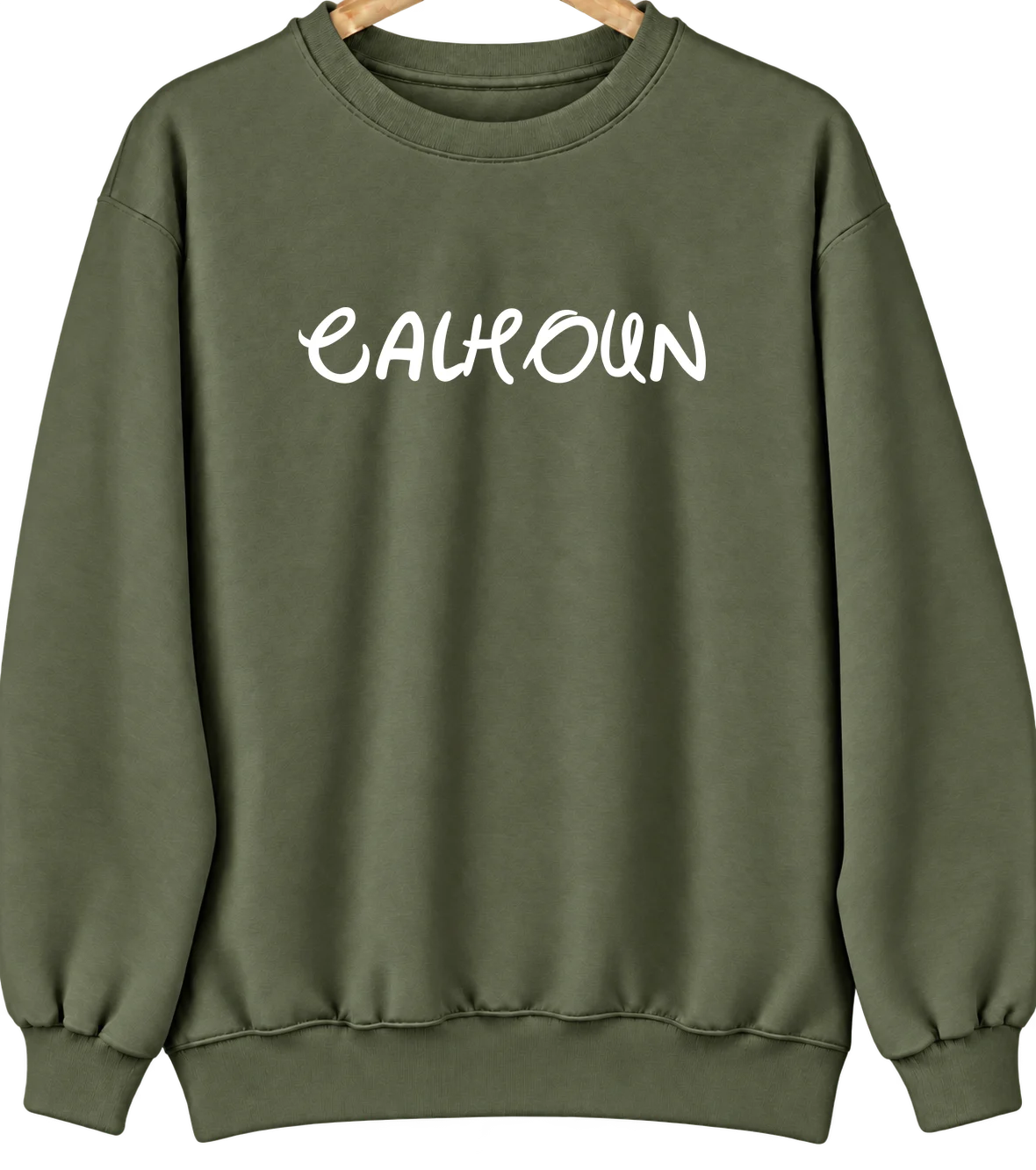 Calhoun, Georgia Hometown Crewneck — Military Green