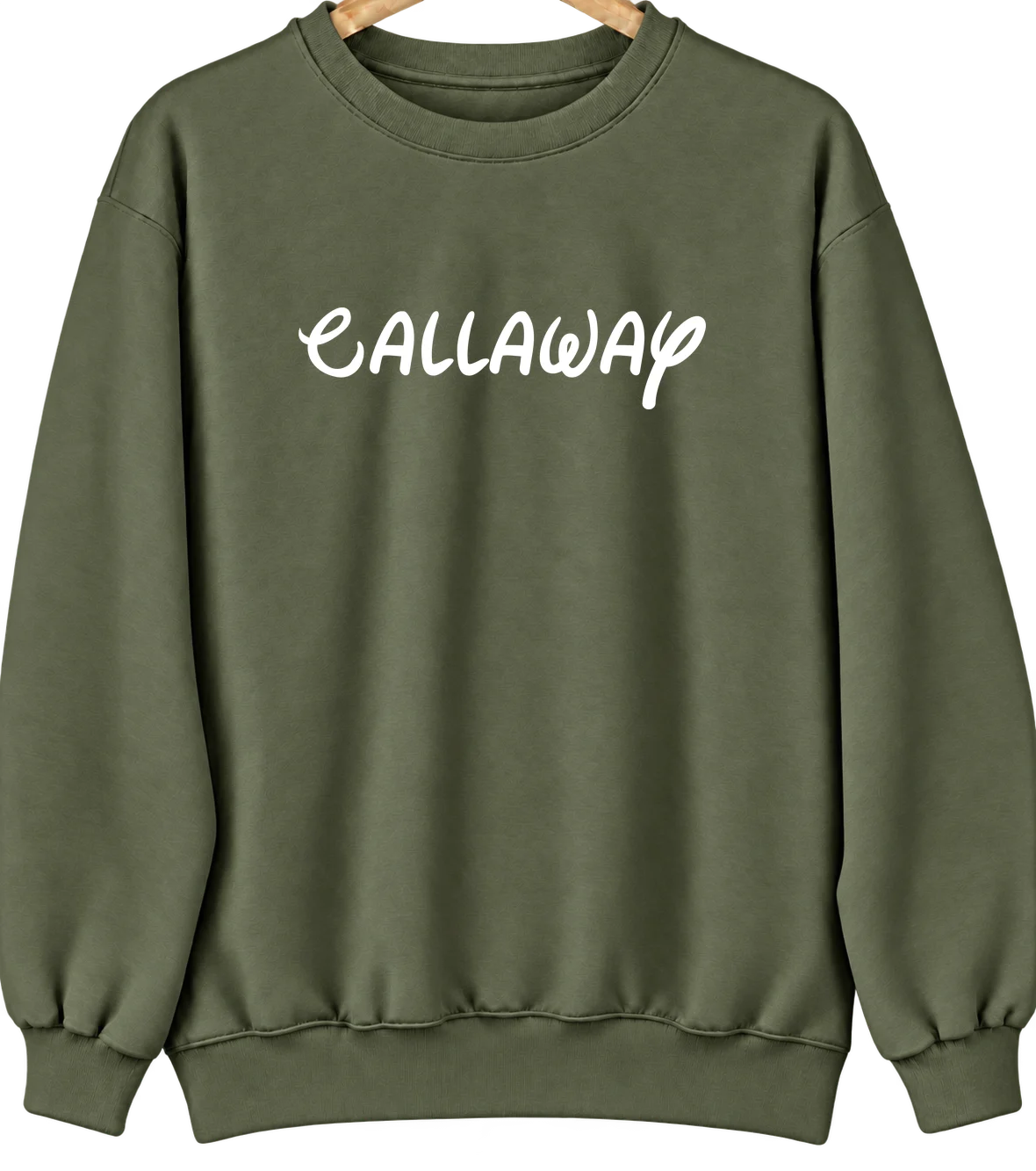 Callaway, Minnesota Hometown Crewneck — Military Green