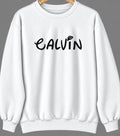 Calvin, Louisiana Hometown Crewneck — White