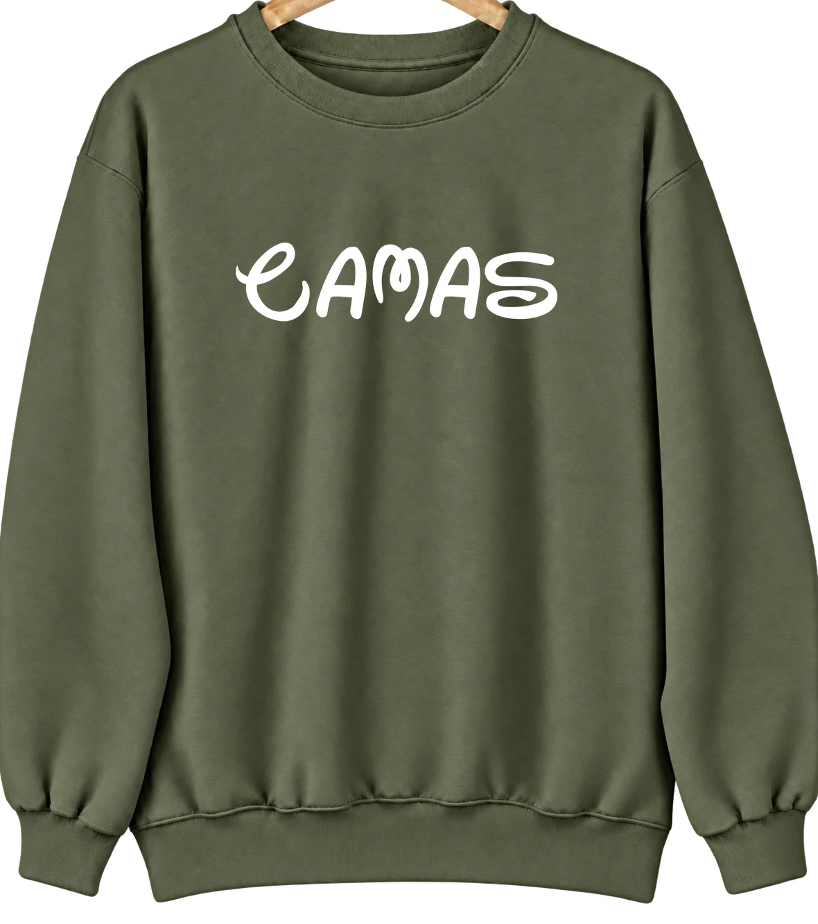 Camas, Montana Hometown Crewneck — Military Green