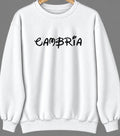 Cambria, Michigan Hometown Crewneck — White