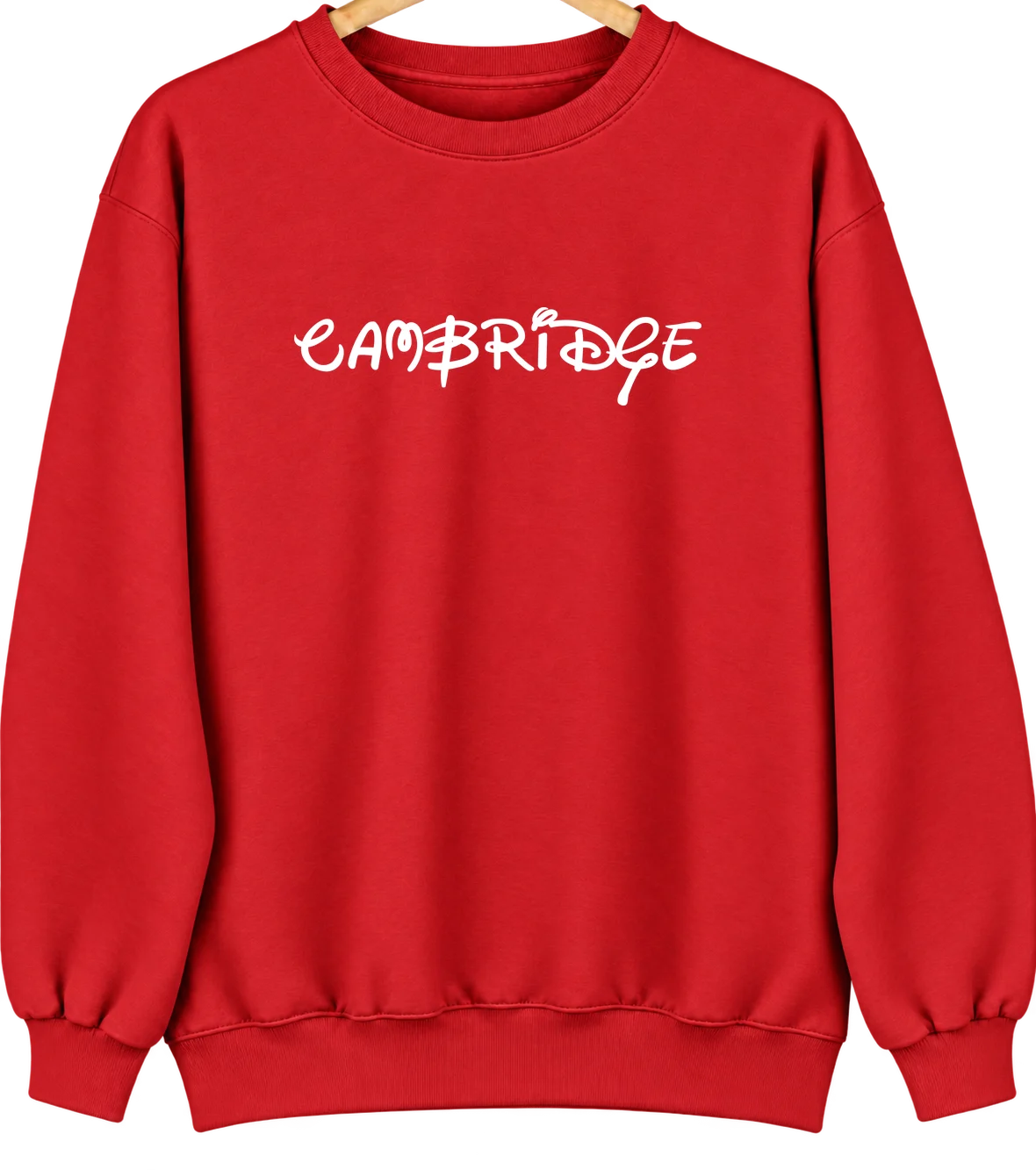Cambridge, Kansas Hometown Crewneck — Red