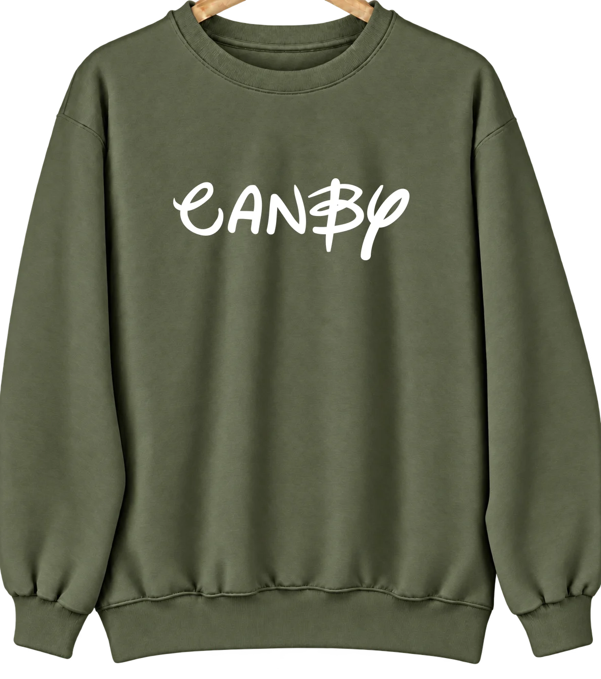 Canby, Minnesota Hometown Crewneck — Military Green