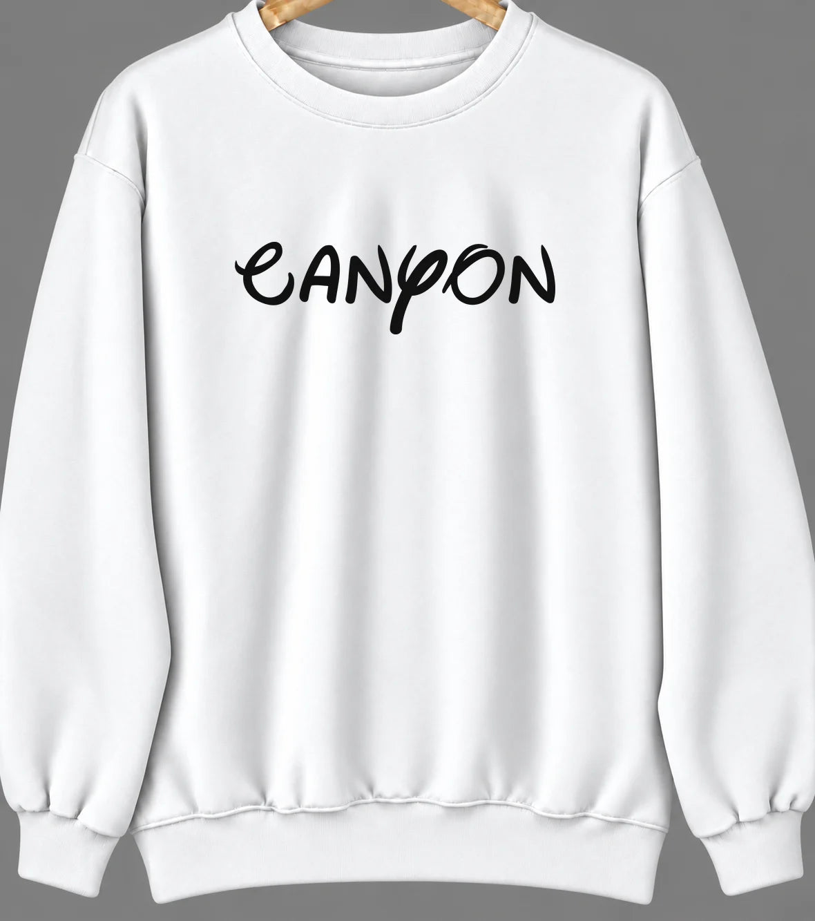 Canyon, Texas Hometown Crewneck — White