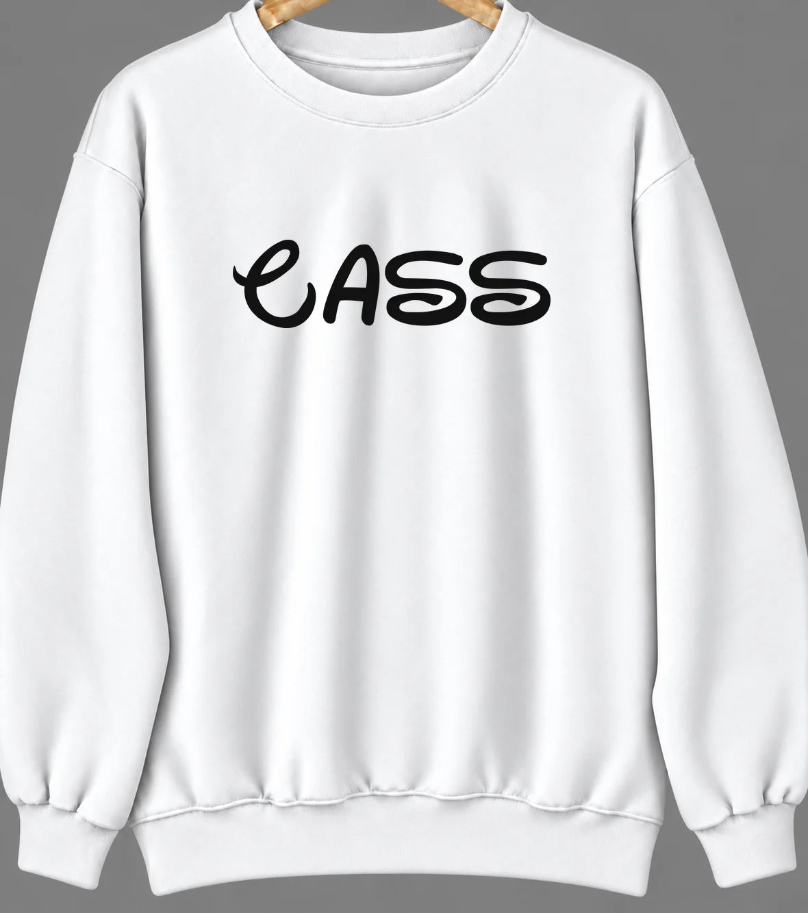 Cass, Indiana Hometown Crewneck — White