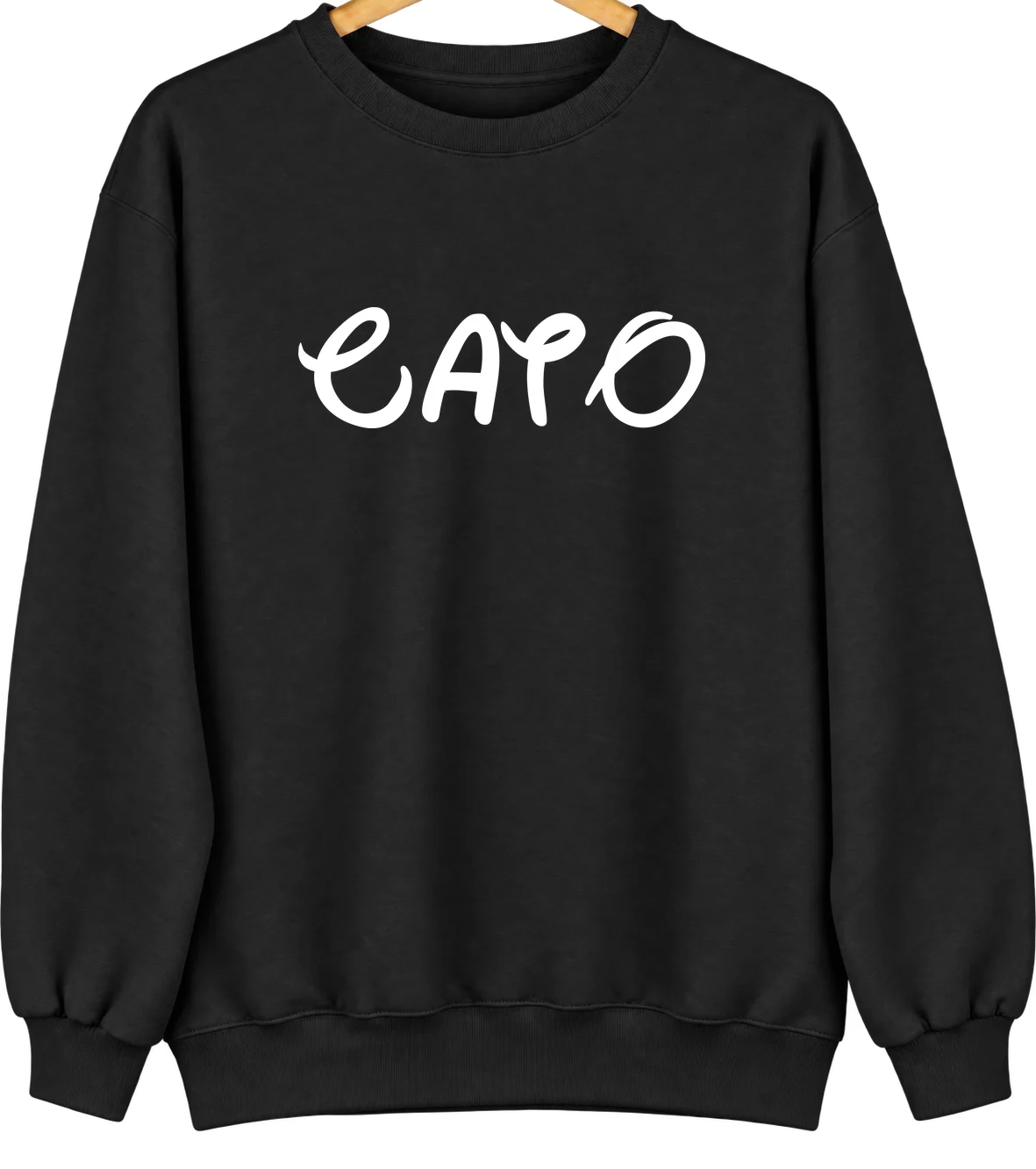 Cato, New York Hometown Crewneck — Black