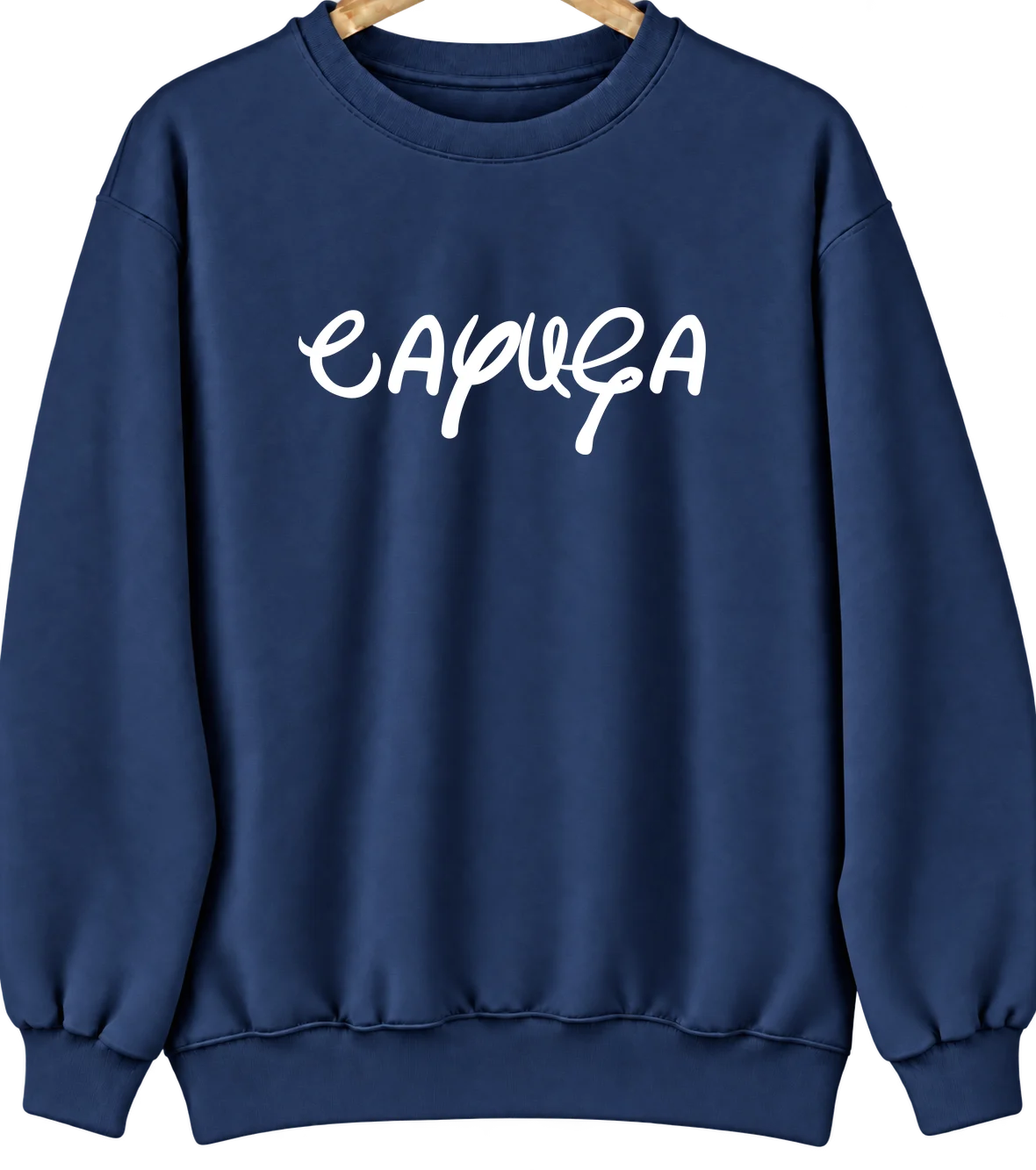 Cayuga, New York Hometown Crewneck — Navy