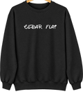 Cedar Flat, California Hometown Crewneck — Black