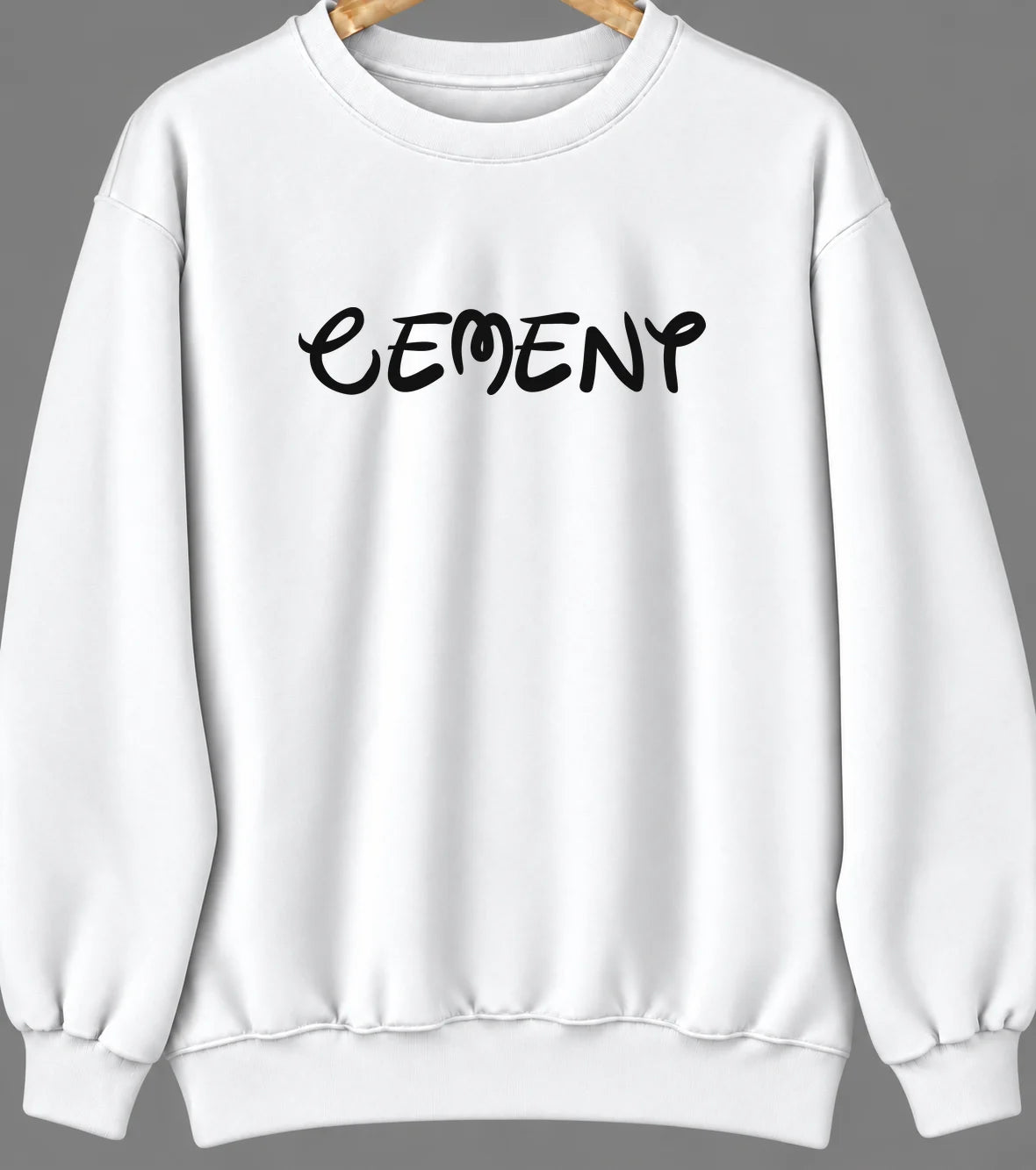 Cement, Oklahoma Hometown Crewneck — White