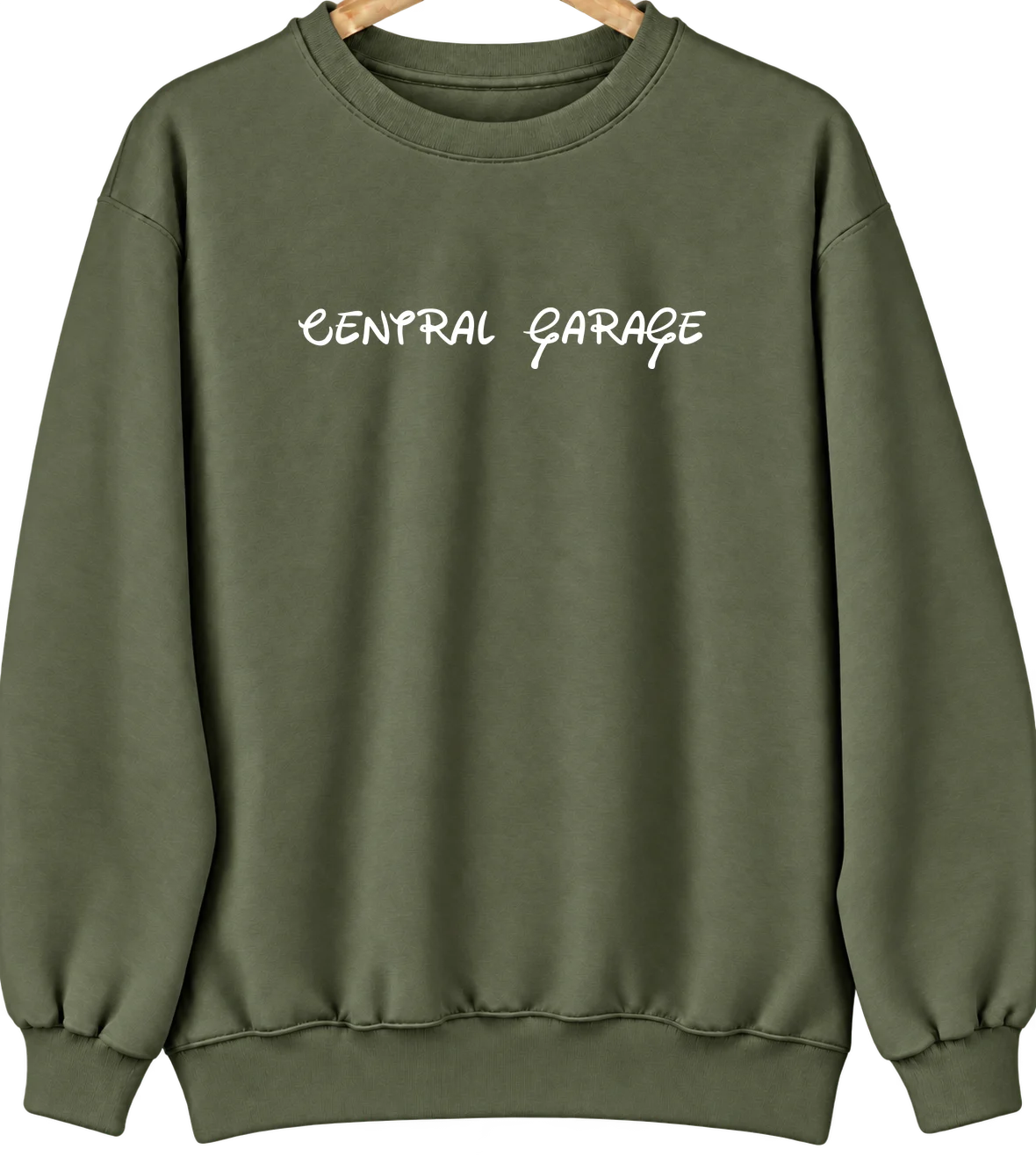 Central Garage, Virginia Hometown Crewneck — Military Green