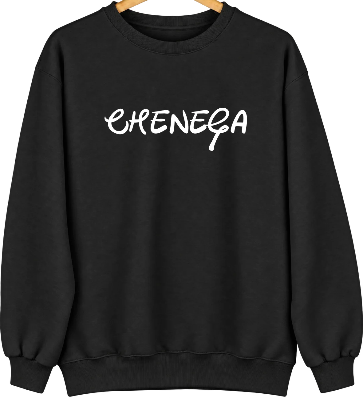 Chenega, Alaska Hometown Crewneck — Black