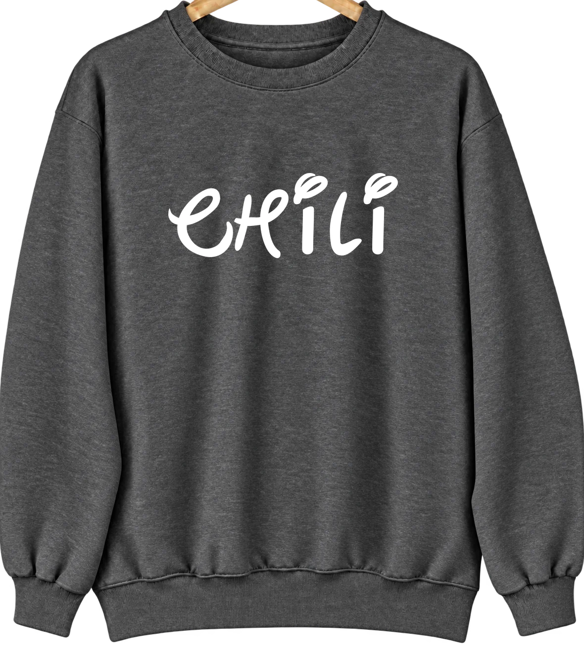 Chili, Indiana Hometown Crewneck — Dark Heather