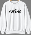 China, Texas Hometown Crewneck — White