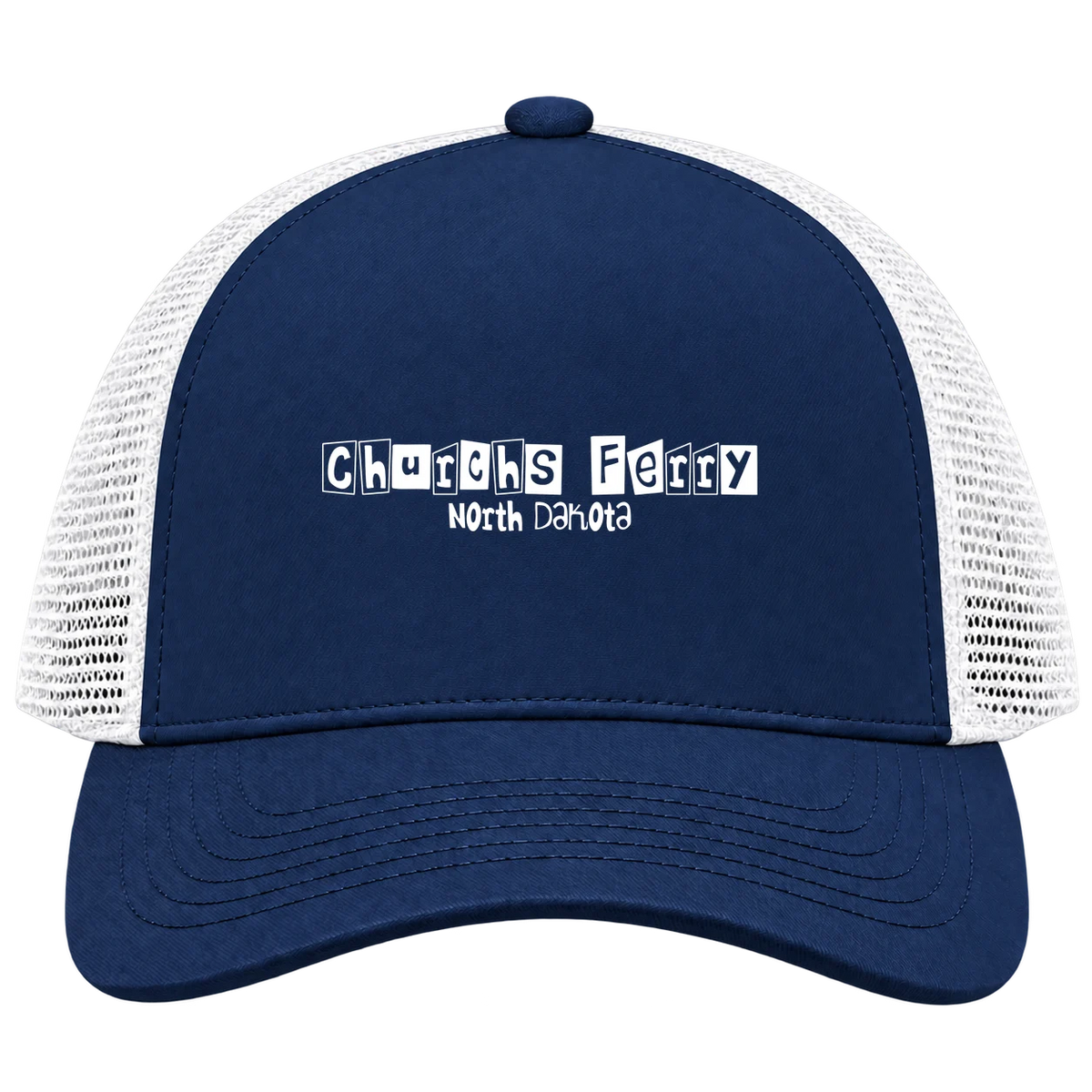 Churchs Ferry, North Dakota Hometown Trucker Cap