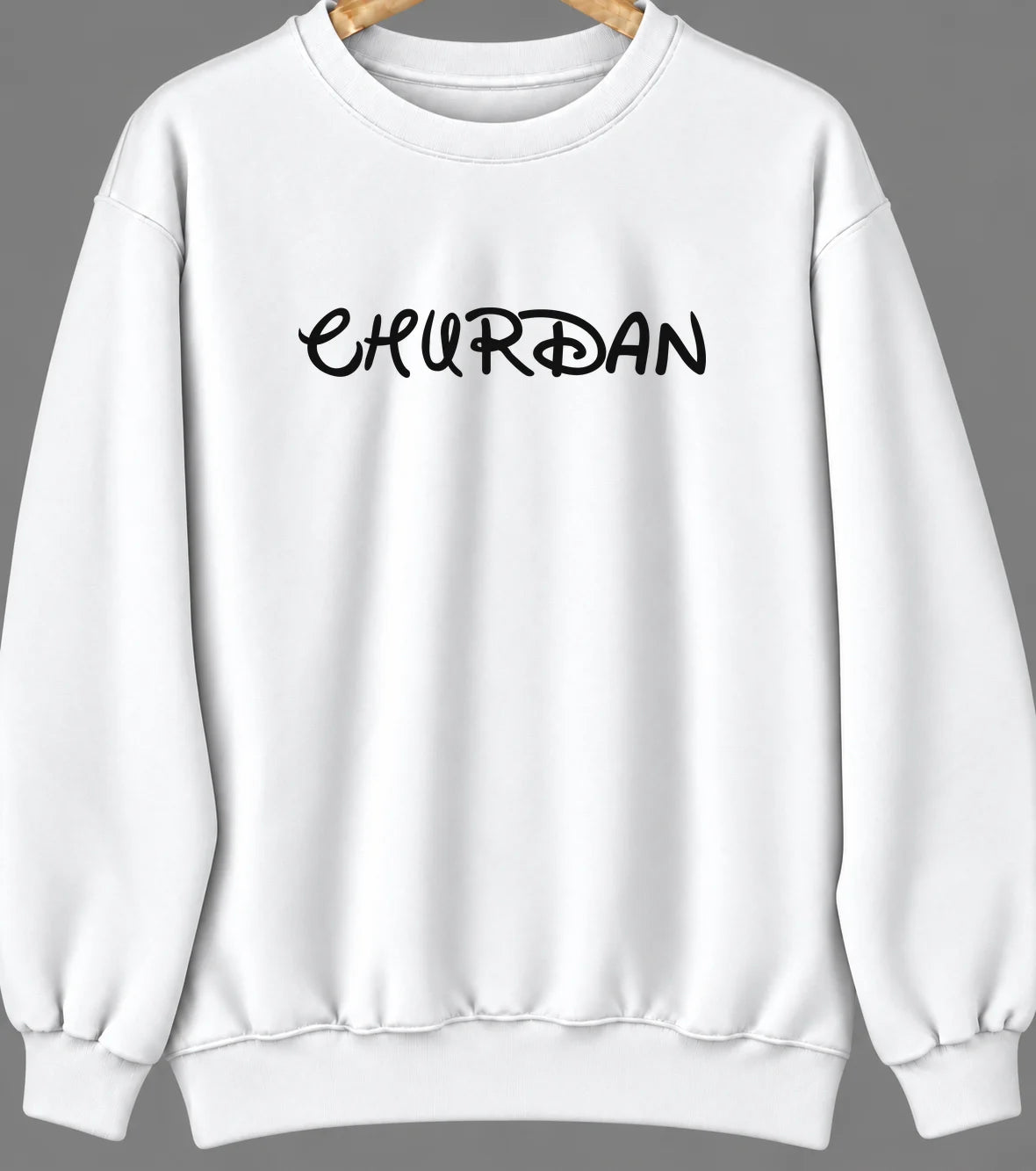 Churdan, Iowa Hometown Crewneck — White