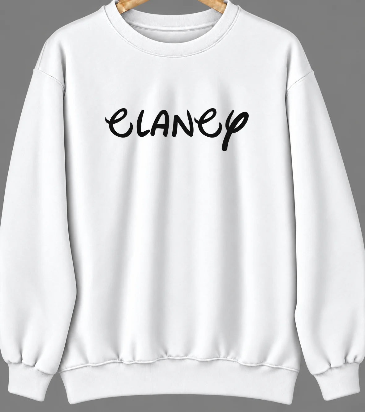 Clancy, Montana Hometown Crewneck — White