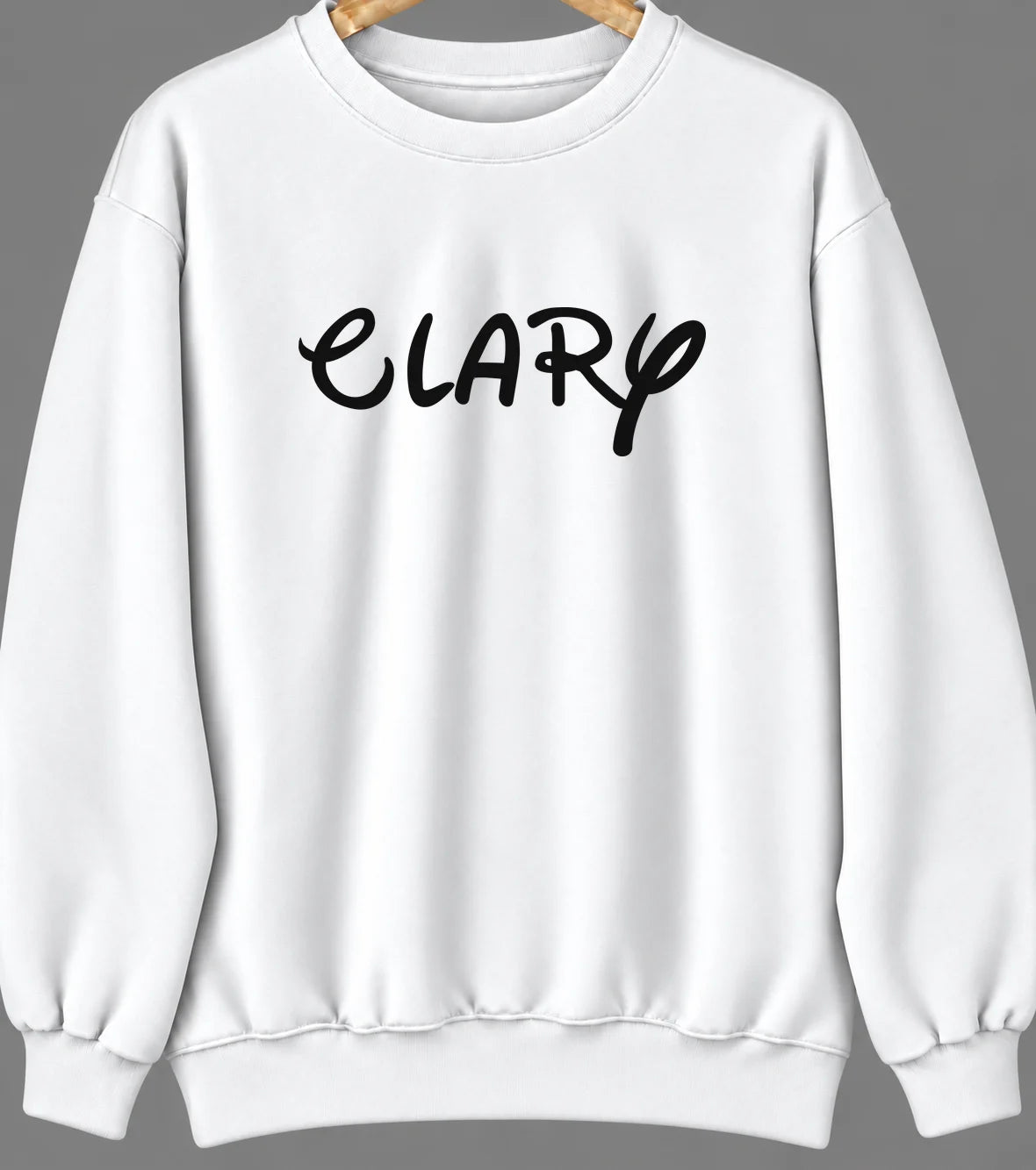 Clary, Virginia Hometown Crewneck — White