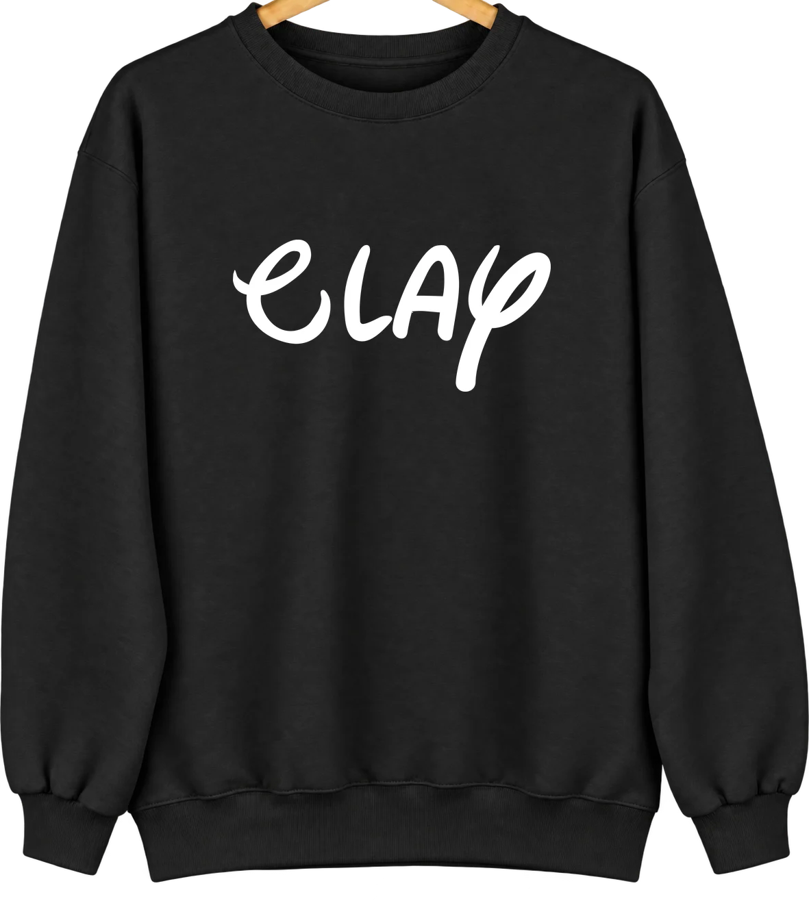 Clay, California Hometown Crewneck — Black